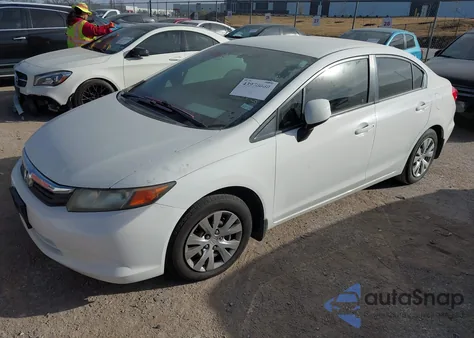 2012 Honda Civic Lx из США, поврежденный, VIN 2HGFB2F54CH589364